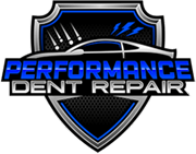 A logo of performance dent repair